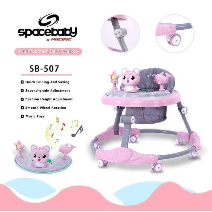 Kargo Baby Walker Kereta Dorong Bayi Balita Anak Spacebaby SB507 Roda 6 BY PACIFIC-2