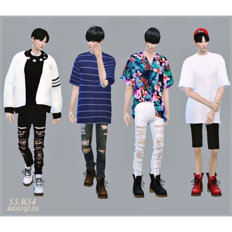 CC MOD THE SIMS 4 MALE HAIR CLOTHES SHOES [Baca Deskripsi]