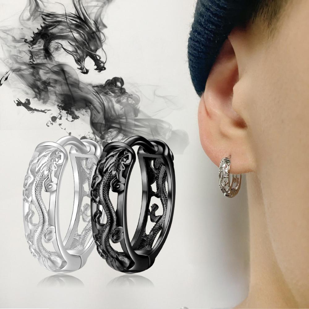 Needway Hoop Earrings Temperamen Baru Wanita Pria Jalan Hip Hop Naga