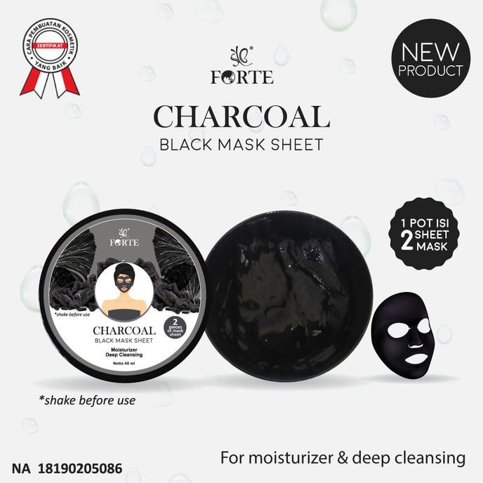 [ORI] SYB Charcoal Black Masker Tisu Mencegah Bakteri Jerawat Membandal &amp; Mengecilkan Pori - BPOM