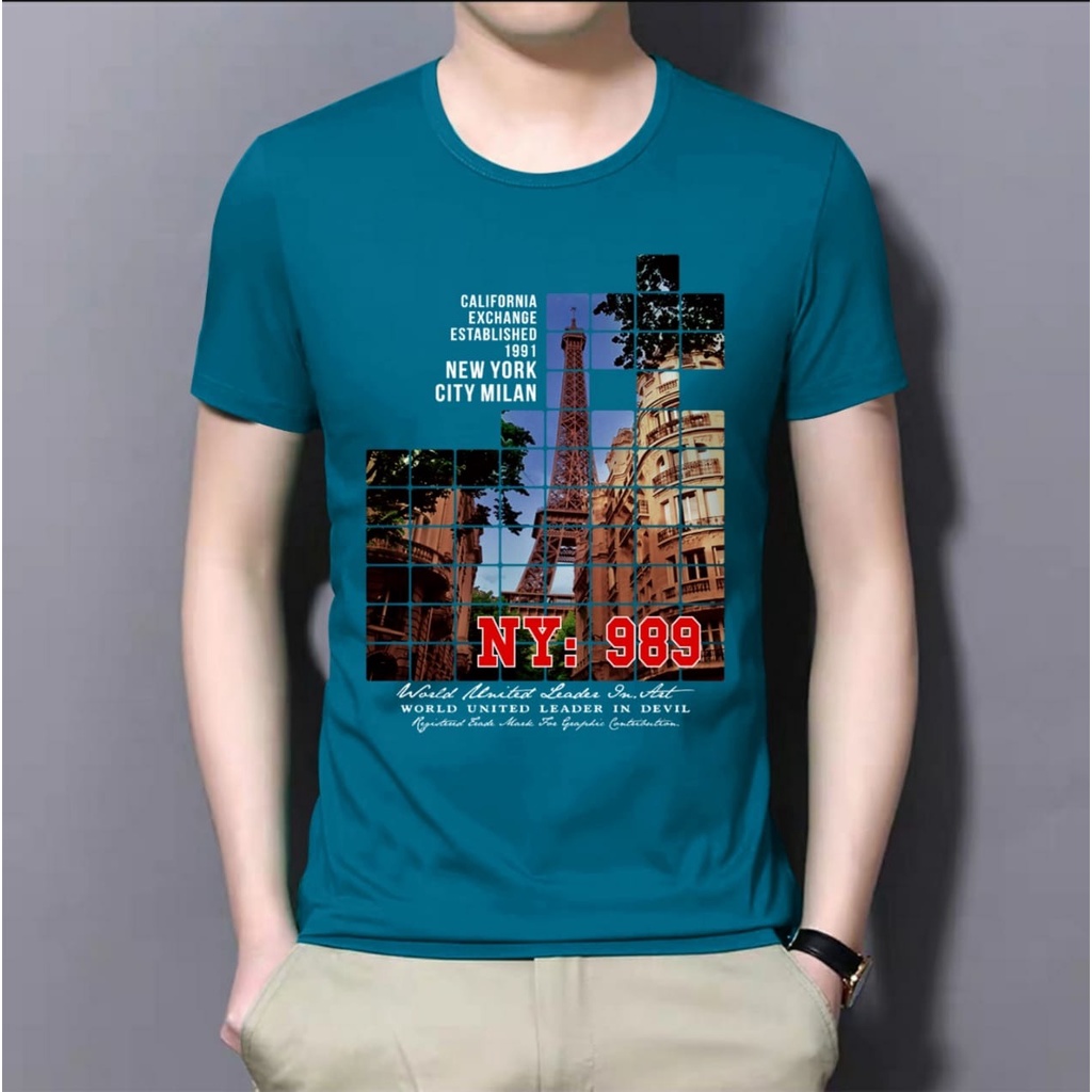 MUKZHOP - Kaos oblong NY989 / kaos santai / kaos cowok / baju keren