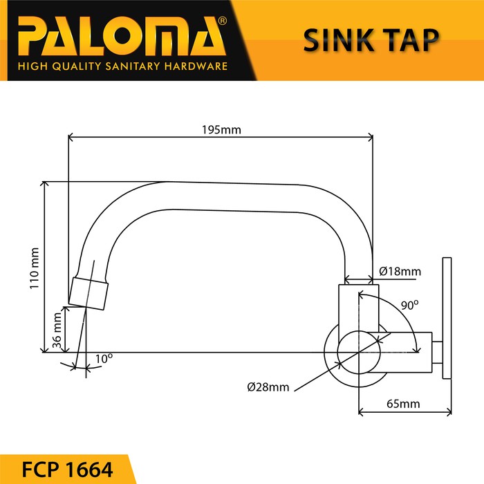 Tap PALOMA FCP 1664 Keran Kran Air Dingin Sink Wastafel Dapur