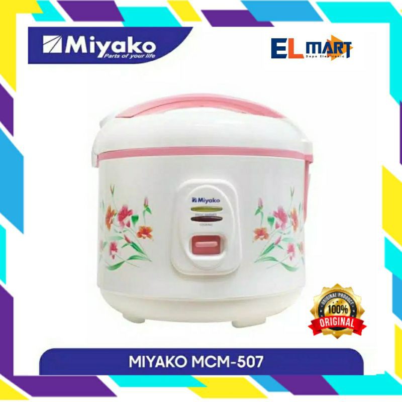 Miyako Magic Com 1.8 Liter MCM 507 - MCM507 Rce Cooker 3in1 1.8L Penanak Nasi Motif Bunga