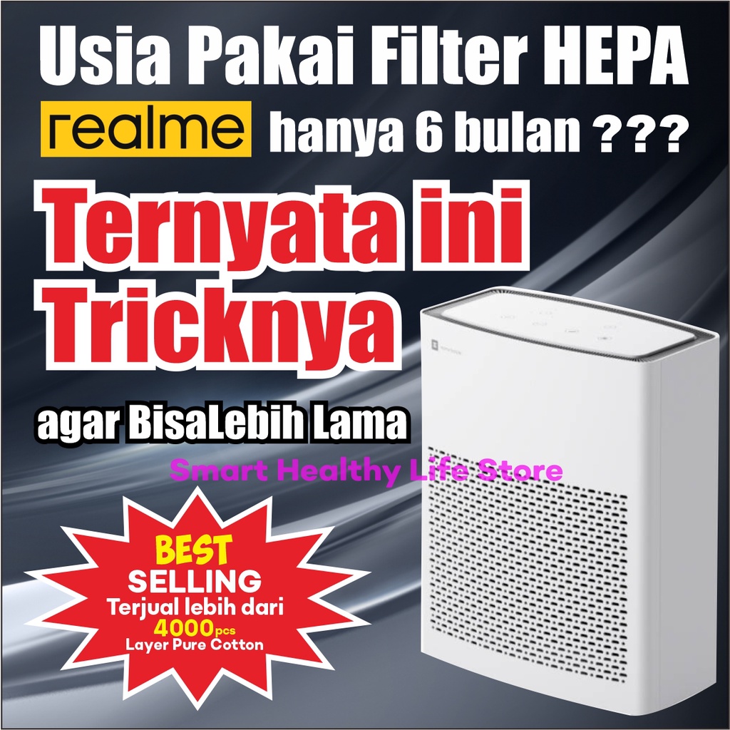 Layer Pure Cotton HEPA Filter Air Purifier REALME Tech Life