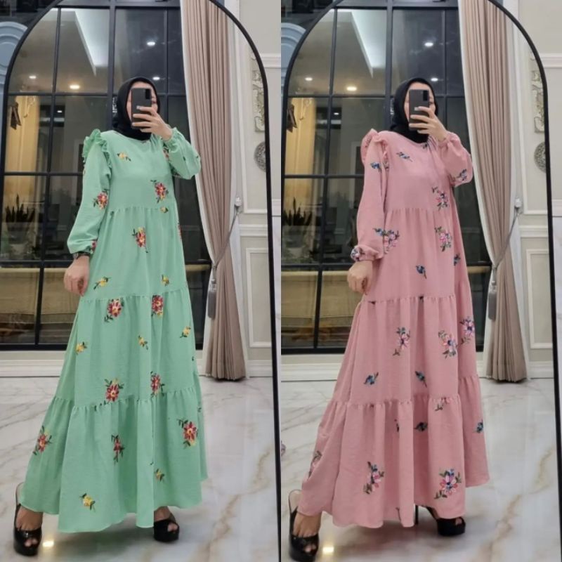 Dress Kringkle Bordir Edness Kayla