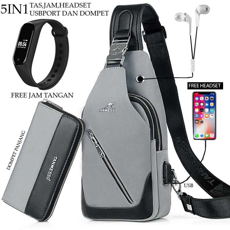 TANMESSO 5IN1 BAYAR DITEMPAT-BONUS JAM LED,DOMPET &amp; USBPORT&amp;HEADSET-BAHAN GLOSSY PREMIUM