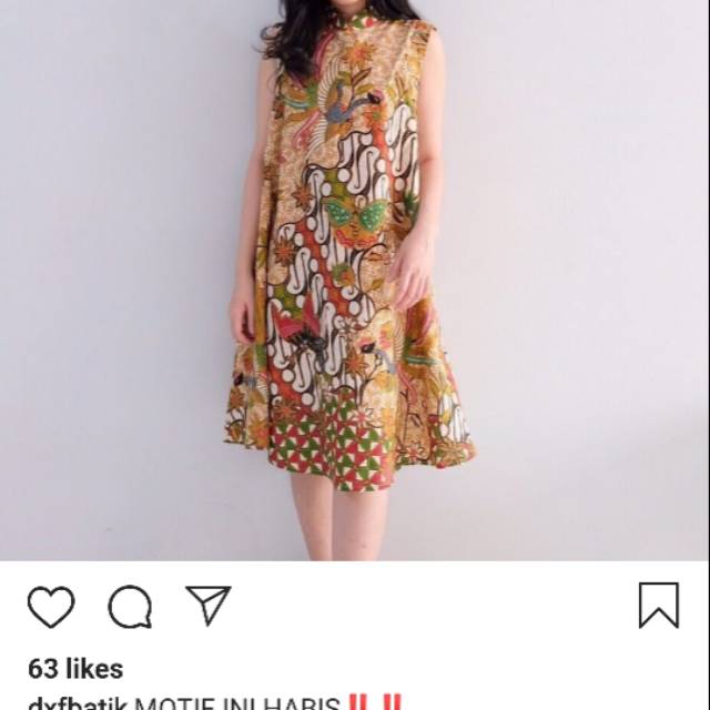 Preloved dress batik brand dxf batik