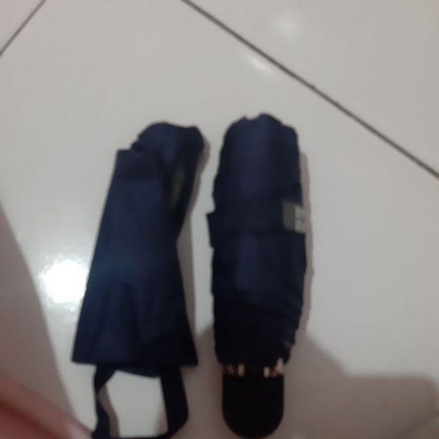 Payung Lipat 5 Polos Warna / Mini / Dompet / Lapis Hitam / Grc - 503