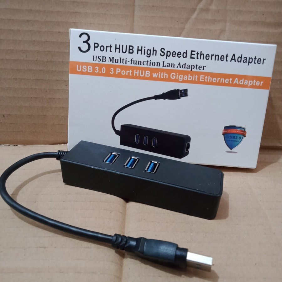 USB 3.0 To HUB 3 Port With Lan Gigabit Ethernet Adapter Converter