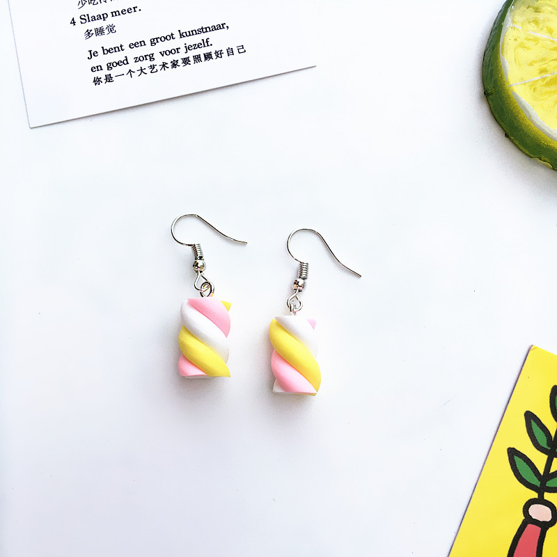 Anting Tusuk Handmade Bahan Katun Lembut Warna Permen Untuk Wanita