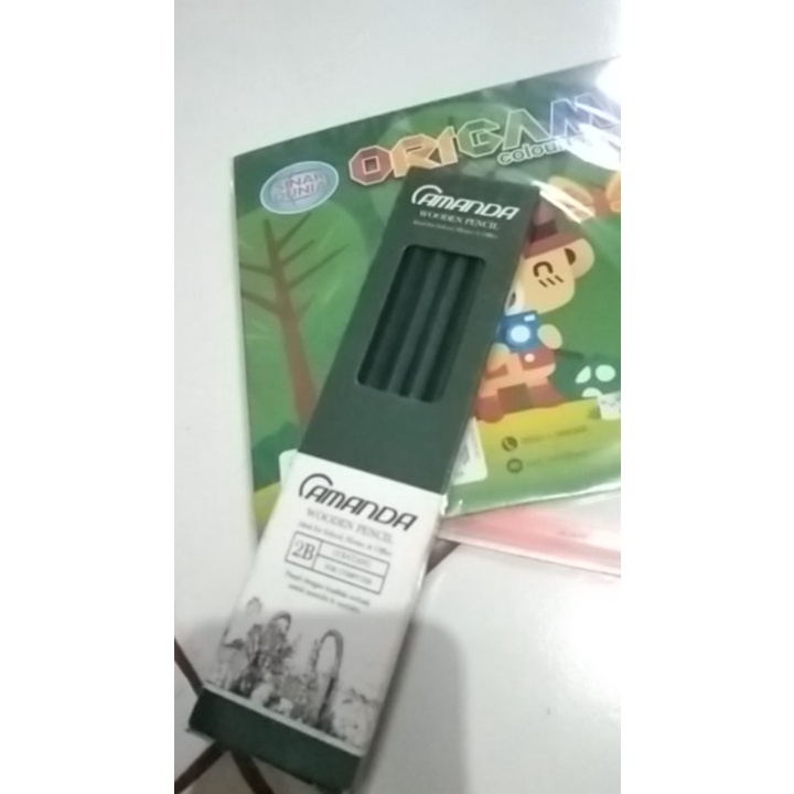 Pensil 2B/Pensil Ujian Komputer Amanda Hijau (Lusin)