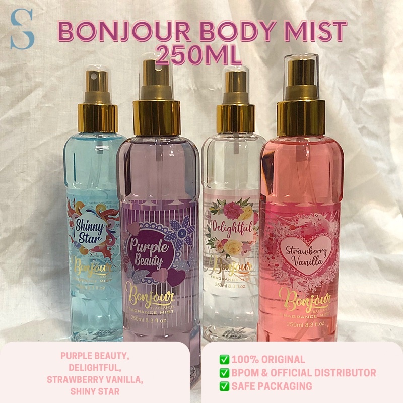 Jual Bonjour Fragrance / Body Mist 250ml | Parfum Wanita Strawberry ...
