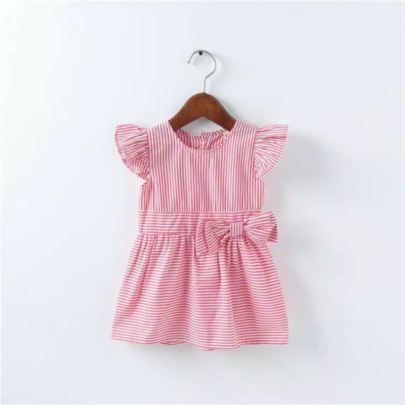 DRESS ANAK RIBBON SALUR IMPOR,DRESS ANAK BAYI TANPA LENGAN,DRESS RIBBON ANAK IMPOR