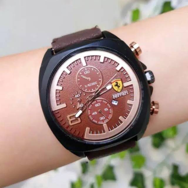jam tangan pria kulit ferrari TGL AKTIF murah