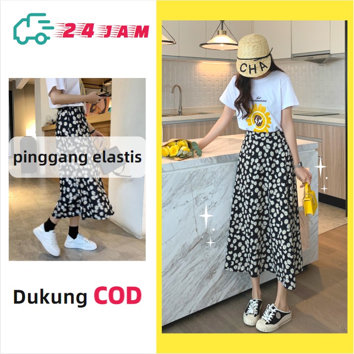 Rok korean style/Dress wanita/Rok/Rok korea/Rok pendek/Daisy