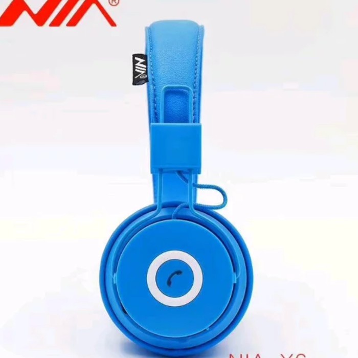 NIA-X6 Headset Earphone Bluetooth Alat Dengar Lagu Song Musik Bass Headphone Telepon NIA X6 Bagus