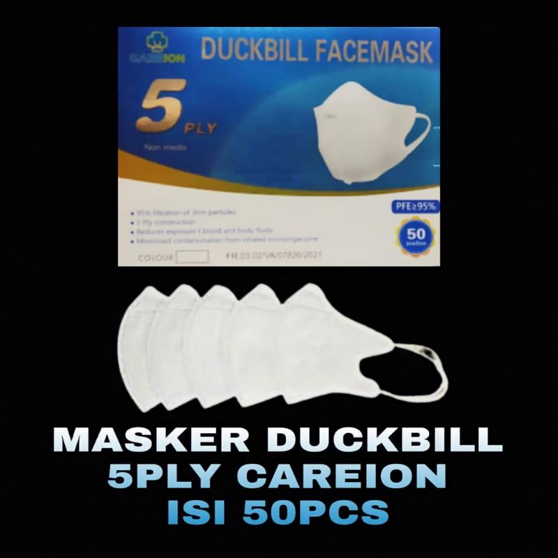 Masker duckbill careion 5ply 50pcs / 20 pcs/10 pcs