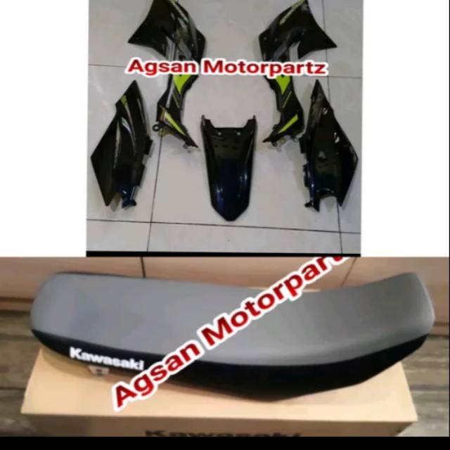 Body set KLX DTracker new dan jok hitam original Kawasaki