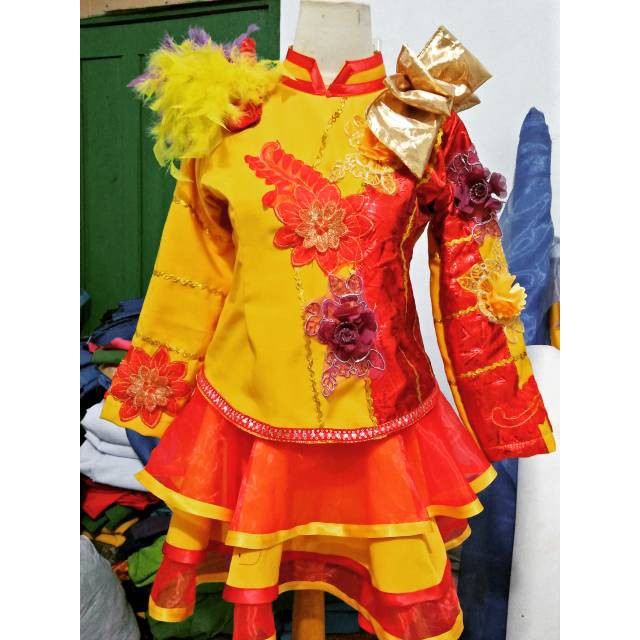 Kostum Mayoret TK/SD/SMP/SMA Model Bunga