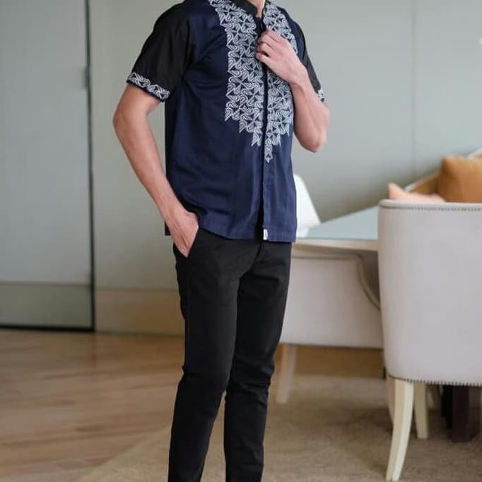 Baju Koko Al Achwan Artahab Blue New Collection Al-Achwan 2019 - Navy, S