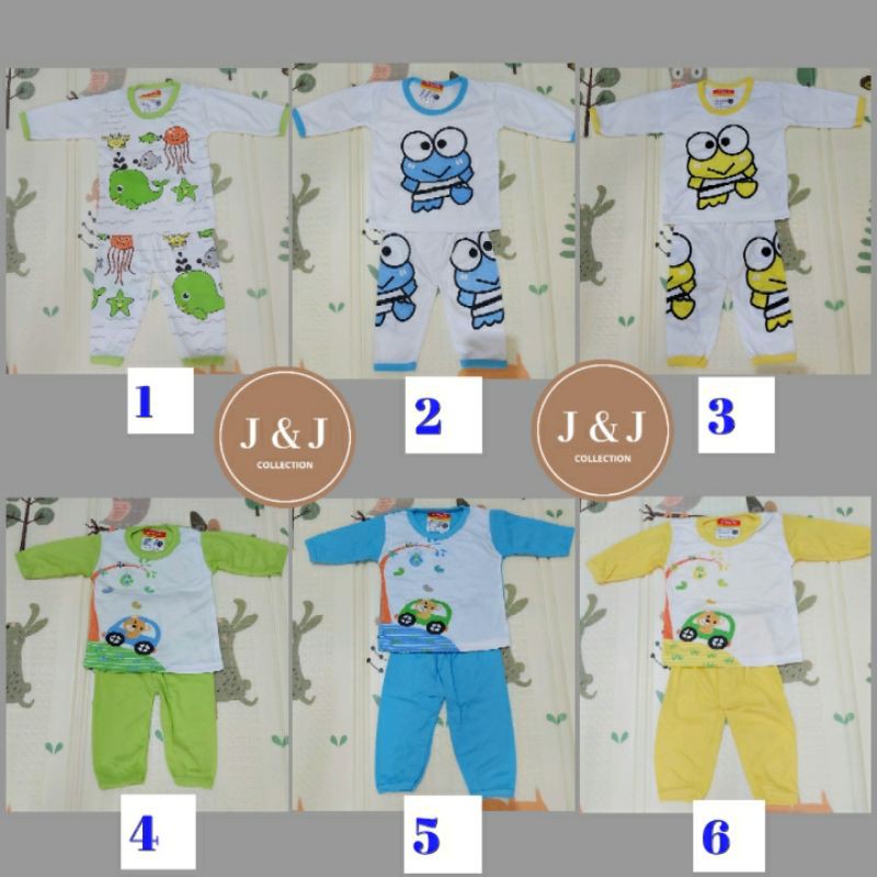 Baju Setelan /Baju +Celana panjang Dnoorfa (6-12 bulan)