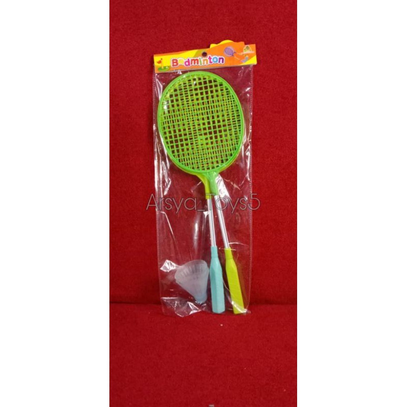 Mainan Raket Bulu tangkis Badminton Plastik isi 2 pcs