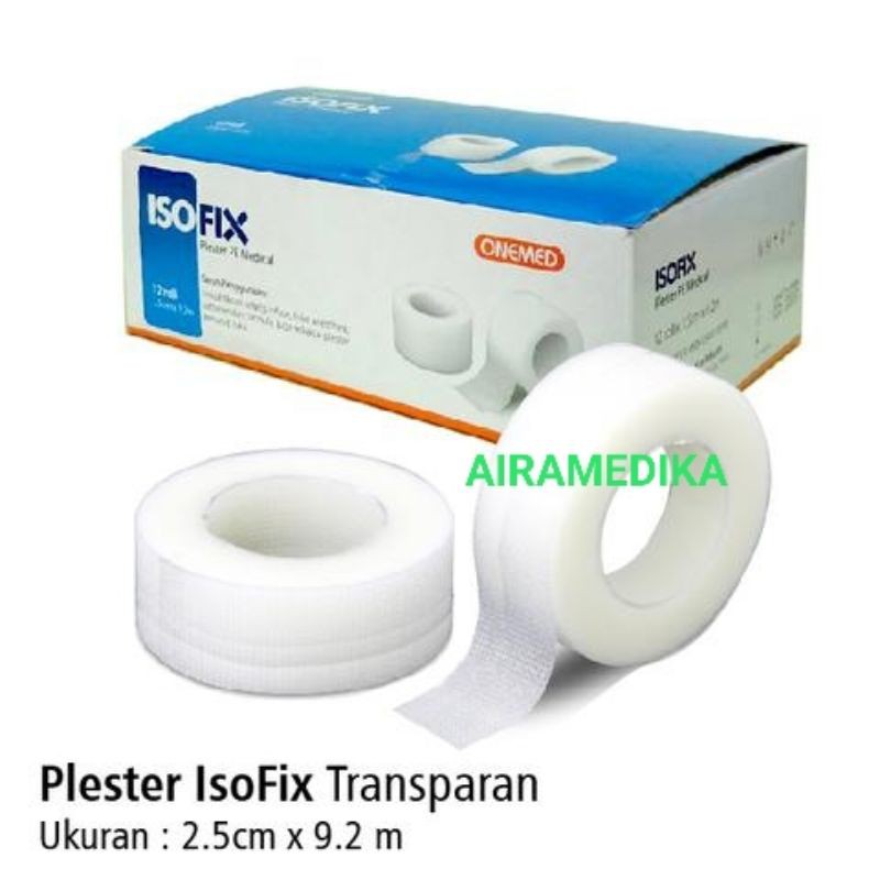 Plester Isofix 1.25 cm x 9.2 meter Transparan / Plester Luka