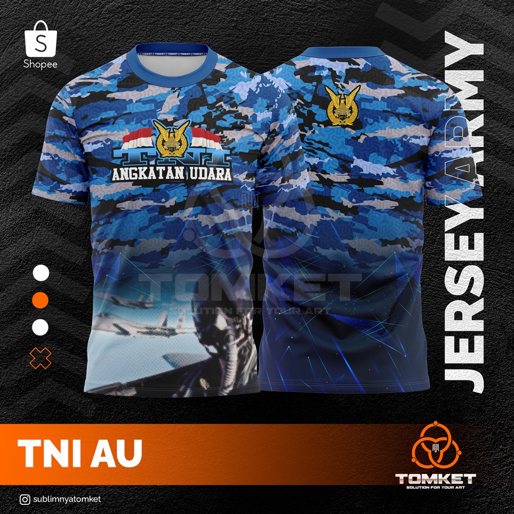 Baju Jersey Full Printing TNI AU-1