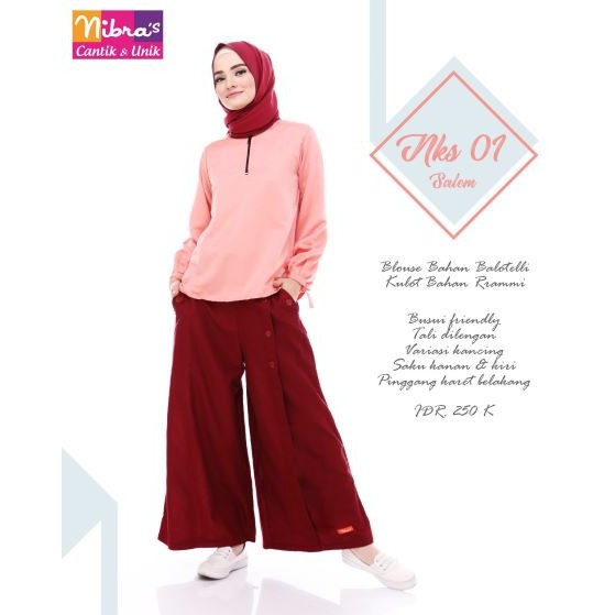 BIG SALE NIBRAS KULOT SETELAN NKS 01 SALEM SALE CELANA BIG SALE NIBRAS KULOT SETELAN NKS 01 SALEM SALE CELANA