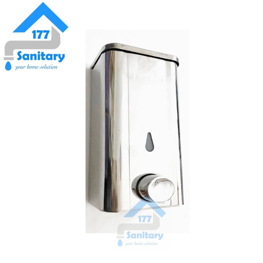 Tempat sabun cair stainless 407-Soap dispenser shampoo cuci tangan tembok  stenlis 500ml G05