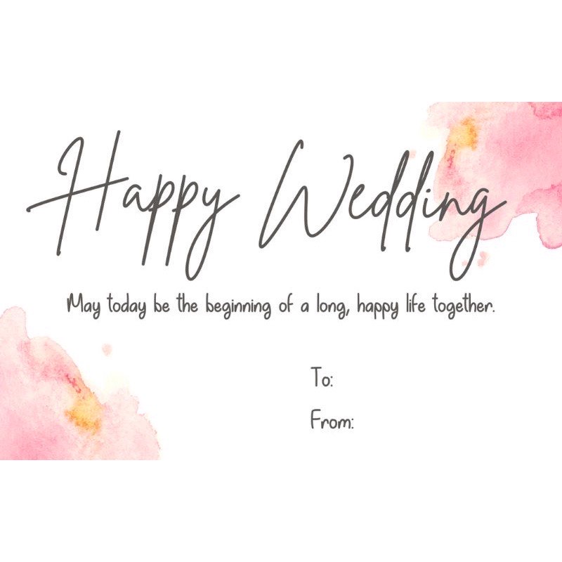 KARTU UCAPAN - HAPPY WEDDING