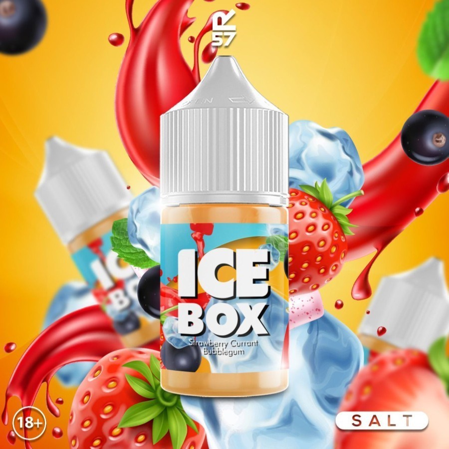 R57 Ice Box V2 Strawberry Currant Bubblegum Salt Nic 30ML Authentic