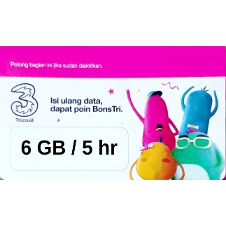Voucher TRI 6 GB 5 hari