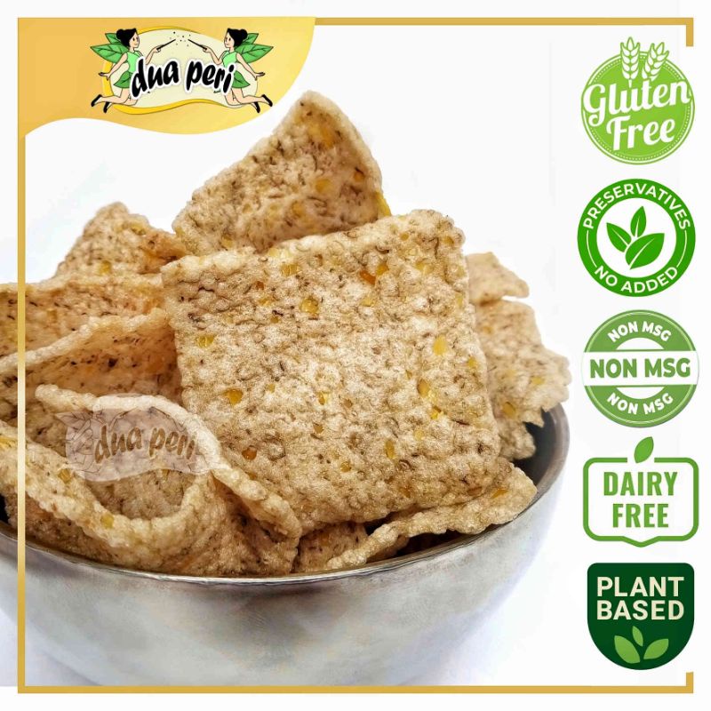 

Snack Vegan Kerupuk Kacang Hijau Dua Peri | Snack Sehat | Gluten Free | Non MSG | Egg Free | 100% Plant Based | Dairy Free | Low Calorie | Sugar Free | Snack Diet