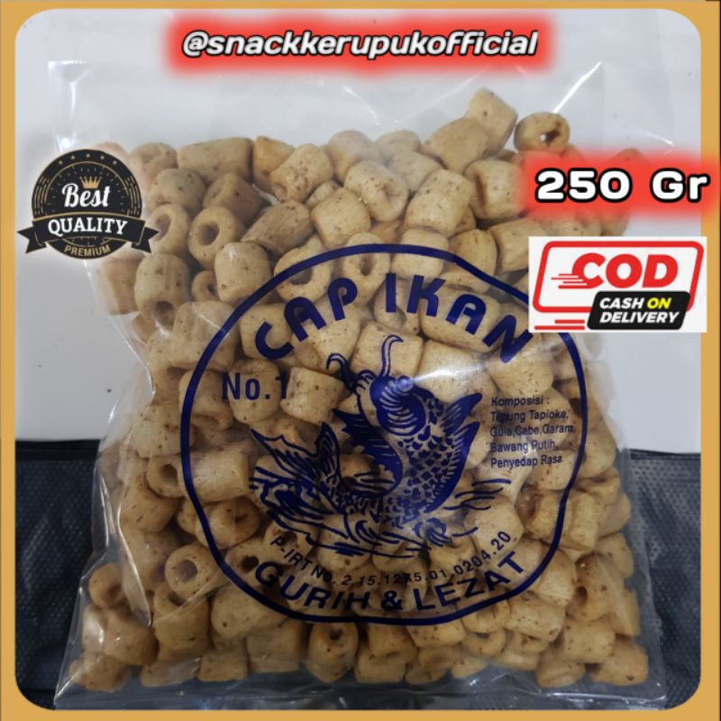 

Snack Kerupuk Orong Ori Cap Ikan Keripik Orong 250 Gr