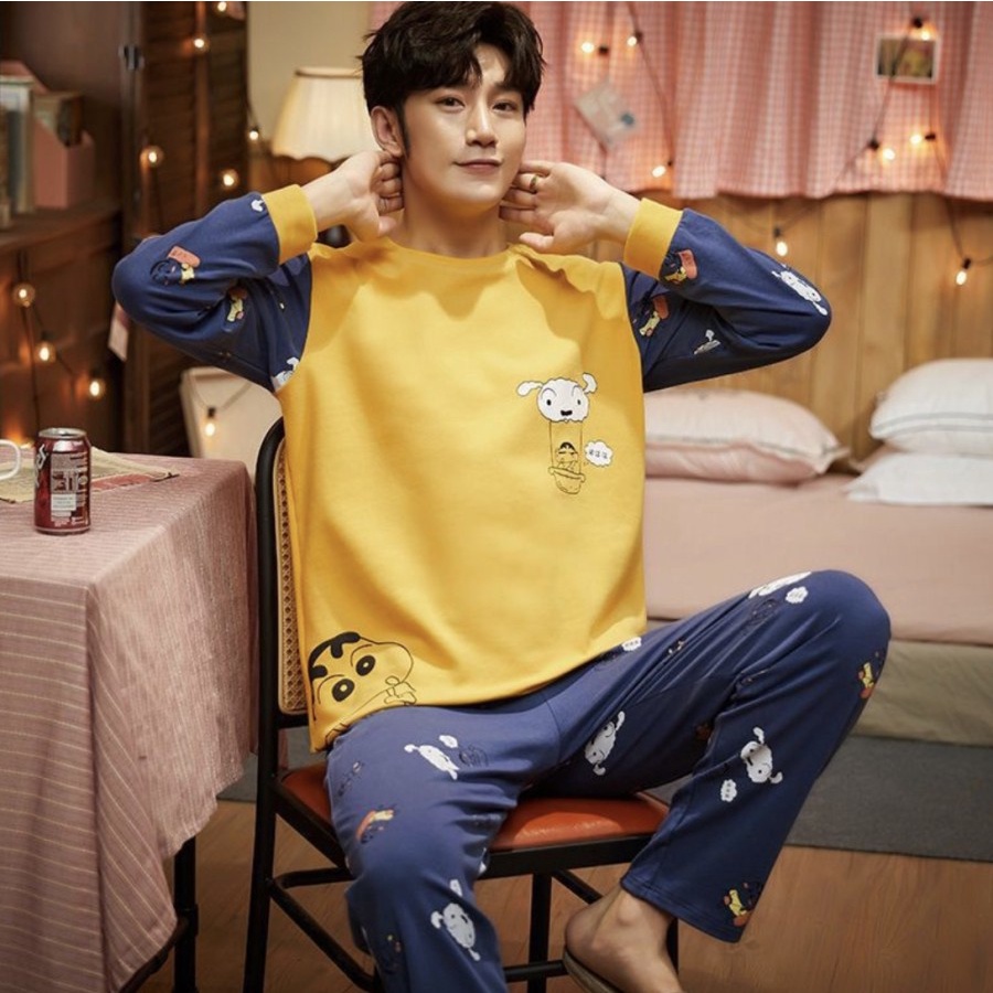 PAJAMAS COWOK KAOS IMPORT SET CELANA PANJANG BIG SIZE L-3XL NEW ARRIVAL