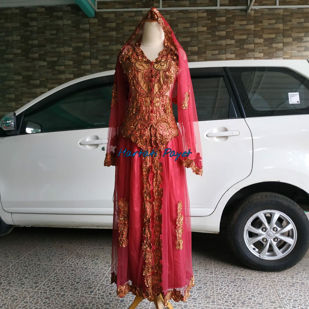 Kebaya Barbie Full Payet + Selendang / Kebaya Akad Pengantin / Kebaya Orang Tua