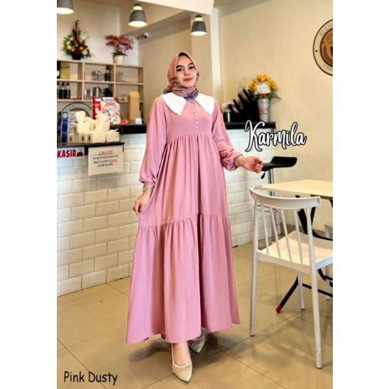 KARMILA casual gamis kondangan gamis pesta muslimah wisuda bridesmaid walimatul