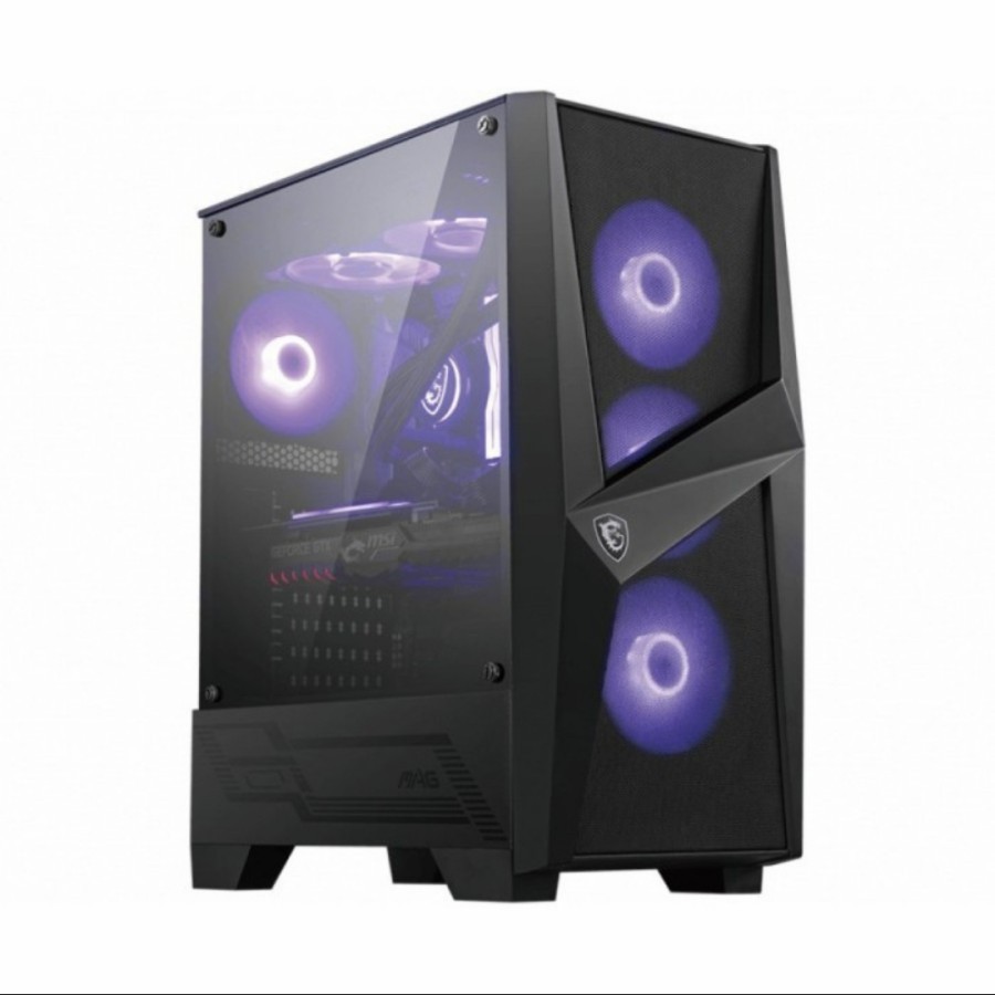 MSI MAG FORGE 101M Tempered Glass Gaming Case - Casing Komputer