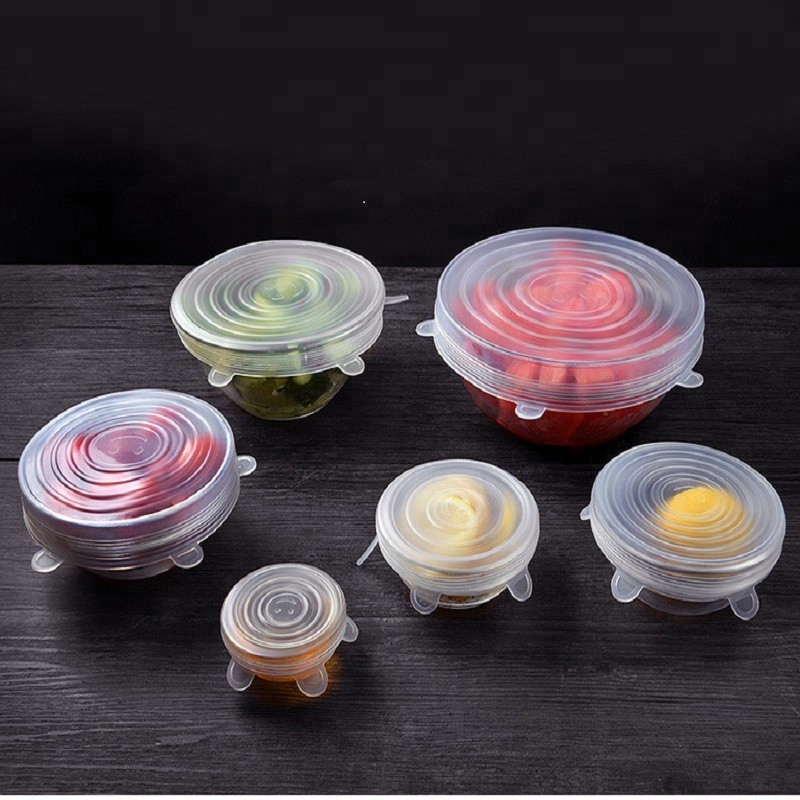 KUP - COD MURAH HOT SELLING - 6-PACK SILICONE BOWL STRETCH LIDS FRESH SEALING COVER KEEP AND HEALTHY KITCHEN TOOLS