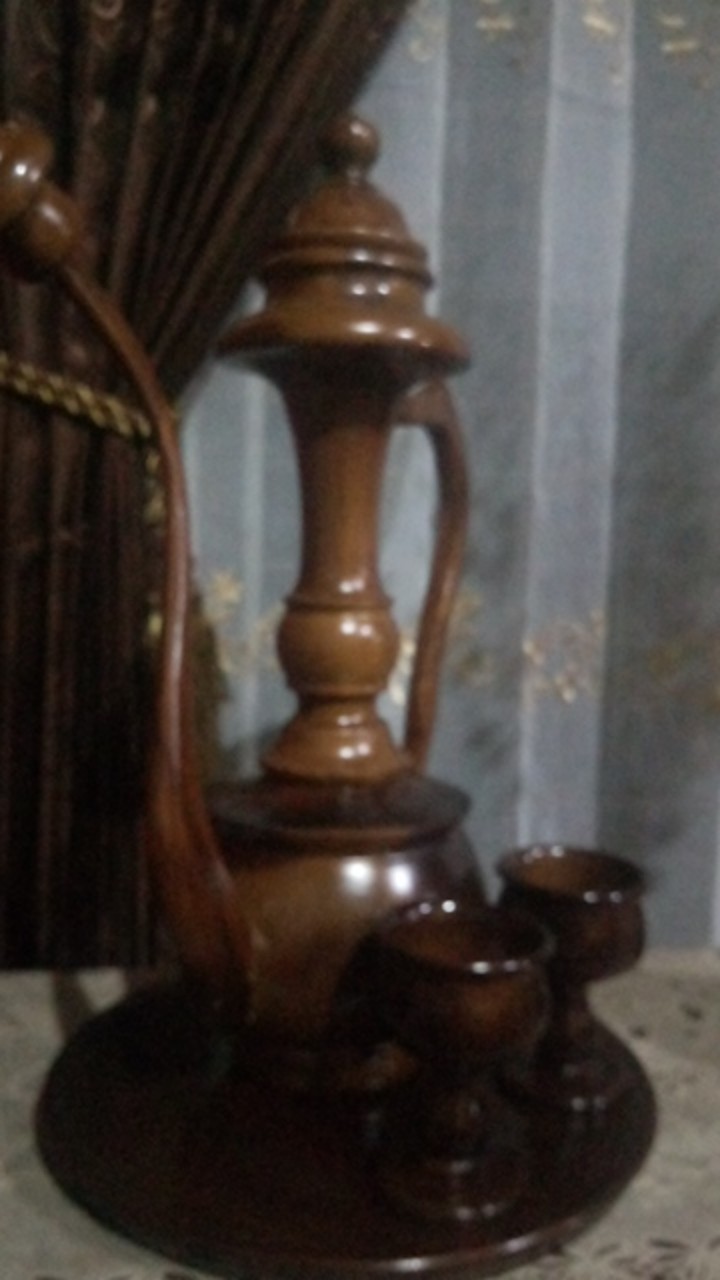 Teko Kayu Jati Model B Set 2 + 1
