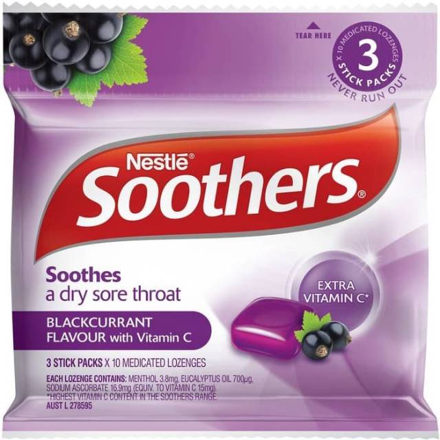 

Nestle Soothers Blackcurrant - 3 x 10 Lozenges