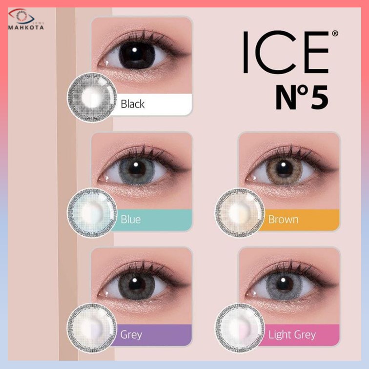 SOFTLENS ICE N5 / NORMAL &amp; MINUS (-0.50 S/D -2.50) / BY X2 EXOTICON / DIA 14.5 MM / FREE LENSCASE / N.5 /BEST SELLER / BLACK BROWN GREY BLUE / Softlen Soflen Soflens