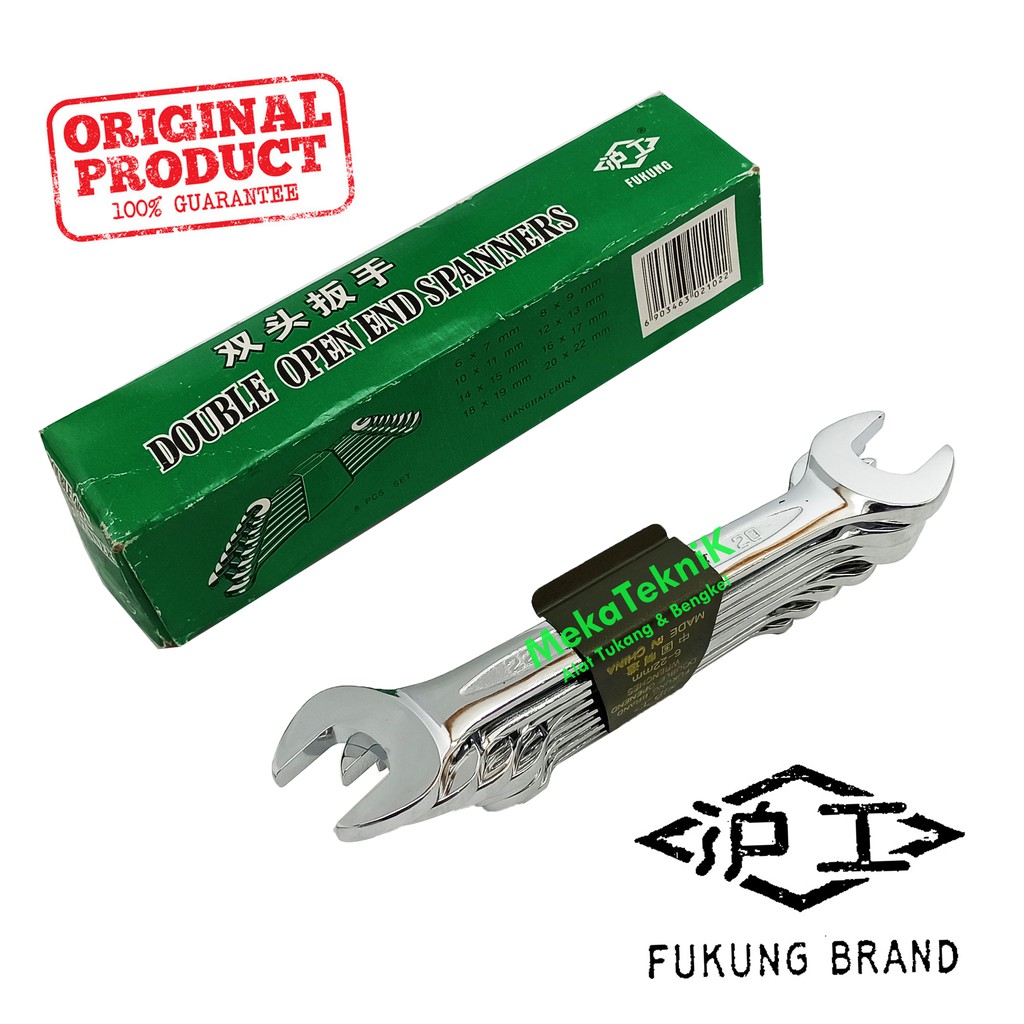 KUNCI PAS SET 8 PCS FUKUNG / KUNCI PAS SET FUKUNG 6MM - 22MM
