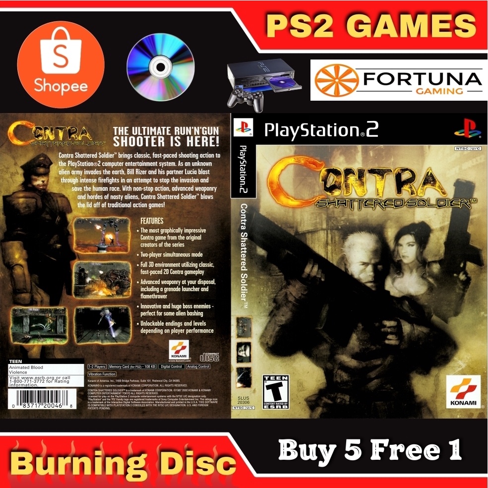 Kaset PS2 Contra Shattered Soldier