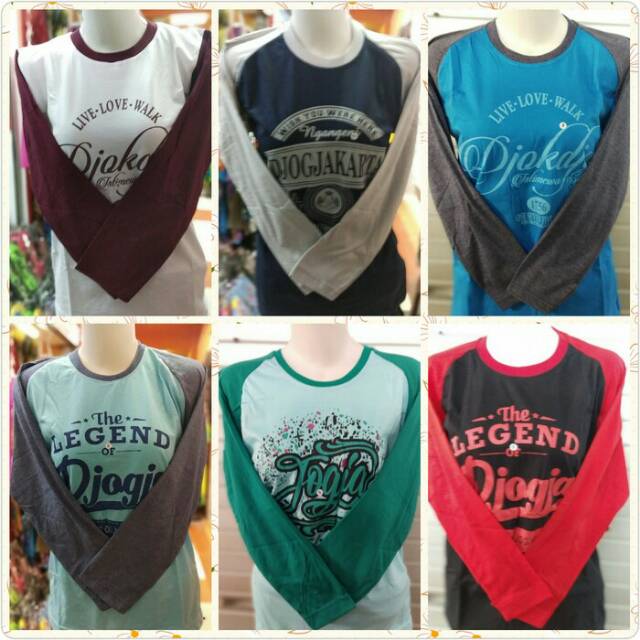 KAOS JOGJA LENGAN PANJANG KATUN, KAOS KATUN PANJANG MALIOBORO JOGJA