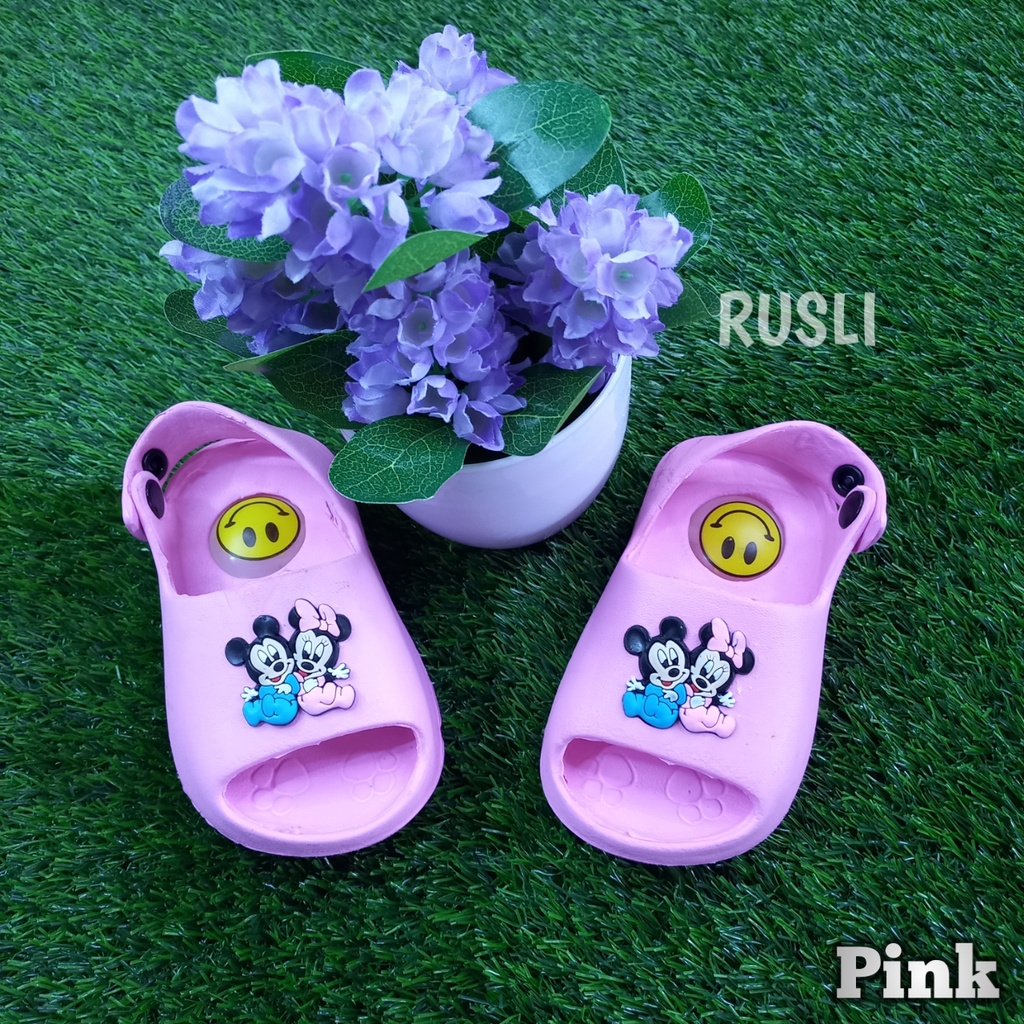 (COD) Sandal Baim Anak Bayi Bunyi Cit Cit Karet Motif Mickey Yutu 725