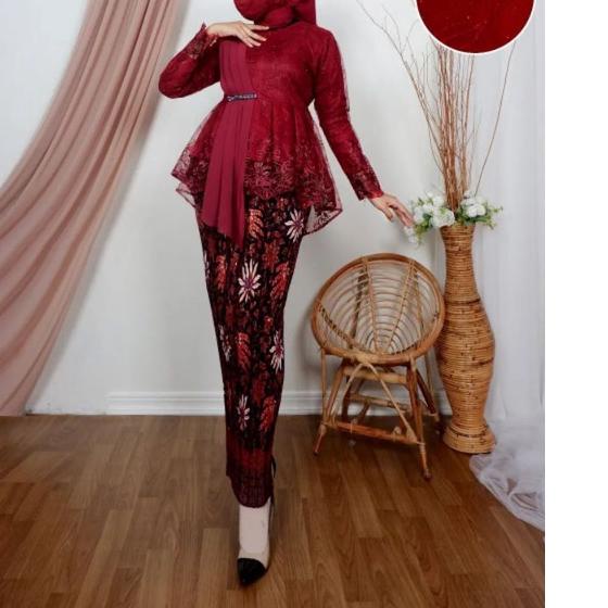 Model Baru  - KEBAYA AORORA SELENDANG - KEBAYA MODERN - KEBAYA WISUDA - ATASAN KEBAYA MODERN - SETEL