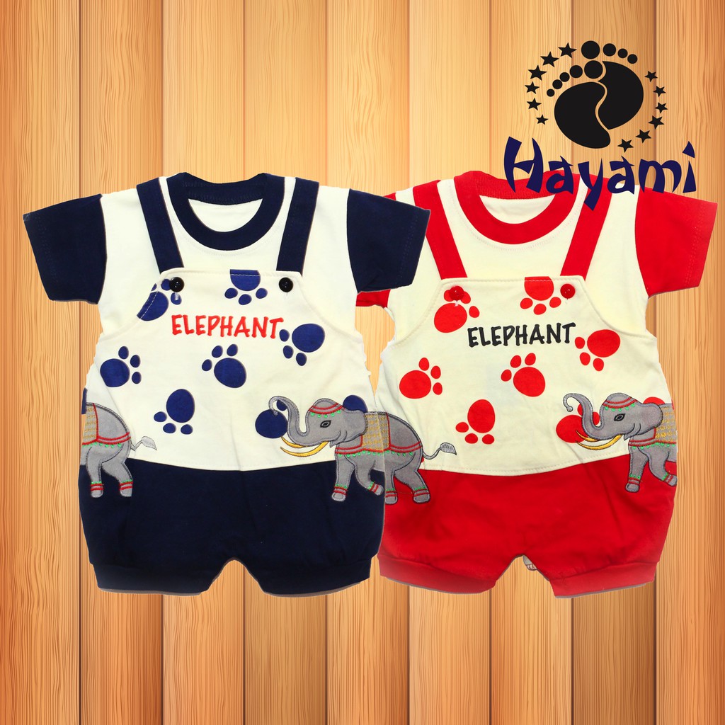 Jumper Bayi Bodysuit Lengan Pendek Baju Bayi Gajah Krem Jumper Bayi Bodysuit Lengan Pendek Baju Bayi Gajah Krem