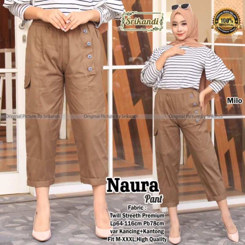 naura pants celana wanita bahan katun by srikandi